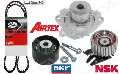 GVA  59WPK2530G Devirdaimli Eksantrik Gergi Kiti(190x240) Bravo 96>doblo 01>marea(99-02)-Idea 04>1.9jtd (Ktb317) 71736726 10530062210 10VKMA02179 QBK658 KTB317 KD45833 154968K2 KT1404 KT1404W2 F914499V