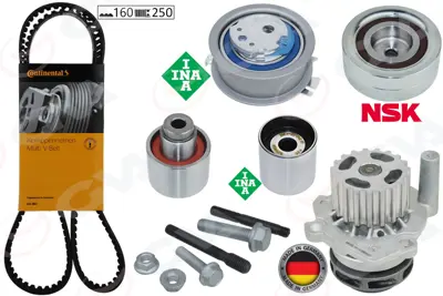 GVA  59WPK7577C-1 Devirdaimli Triger Seti Crafter-T6-A3-Jetta-Caddy-Polo-Passat 1.6-2.0 Tdi Cayb/C/D-Caab/C-Ckub-Cffb- Cfwa-Caga 03L198119A 03L198119B 03L198119C