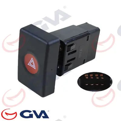 GVA  8019130 Dörtlü Flaşör Dacia Logan (8 Fiş) CHL71009AS 6001546813 23643 461900035 SHL710090 2103643 51079009LGK 51079009 RECSHL710090 AN760