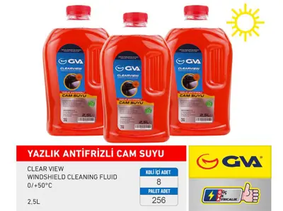GVA  9910311 Cam Suyu 2.5 Lt Yazlik (Antifrizli 0/+50c) 3000844601 3000951005 3000951790 3182997901 622223500 804529 821253 826317 826468 826639
