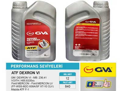 GVA  9920760 Otomatik Şanziman Yaği&Nbsp;Atf Dexron Vi Kirmizi 1 Lt 3000844601 3000951005 3000951790 3182997901 622223500 804529 821253 826317 826468 826639