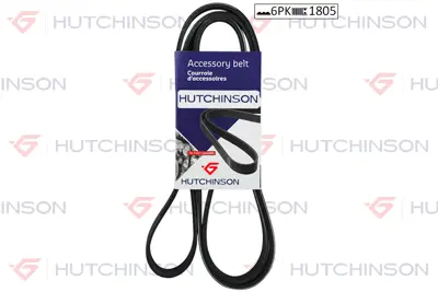 HUTCHINSON  6PK1805 Kanalli Kayiş Opel Vectra B 96> Astra F-G 92> 1.4i-1.4 16v-1.6i (92-98) Corsa B Combo 1.4i 16v 94> Laguna Ii 1.8 16v-2.0 16v 01=> 1987947953 9201850 1340646 49061795 QBR61800 46556131 F000KR9202 FB6PK1800 4506181 46555974