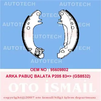 İthal GVA 5526002 Arka Pabuç Balata Citroen Visa 1.6gti 1.7d  (180x32)(Gs8532) 95609801 FSB338 1022031Y 1022031K BS901 360219192099 191 680460 1601 FS1441
