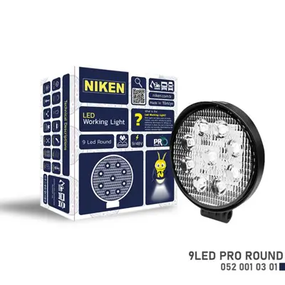 NIKEN  0520010301 Calisma Lambasi 9 Ledli Yuvarlak 3000844601 3000951005 3000951790 3182997901 622223500 804529 821253 826317 826468 826639