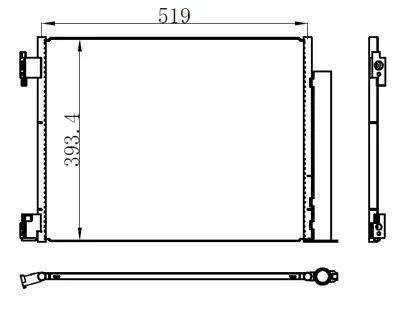 ORIS  CRN011012 Klima Radyatörü Renault Clio V 19> Captur Ii 20> Nissan Juke (F16) 19> Micra V (K14) 16>  1.0tce 1.3tce 1.5dci (519x393x12) 921005FA0A 941197 921006454R 60155011 182051N 921006843R 350212 DA5011 DAA5011D 553065H3