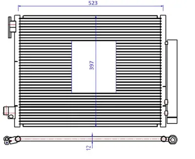 ORIS  CRN454020 Klima Radyatörü (Kondenser) Renault Clio Iv 12> Captur I 13> Symbol Iii 14>  Dacia Logan Mcv Ii 14> Dokker 12> Duster 10> Sandero Ii 12> 0.9tce 1.0sce 1.2tce 1.5dci 1.6 921001908R 921006454R 921006843R DAA5011D 8093076 182051N 8FC351339971 8660003626 350212 8660003630