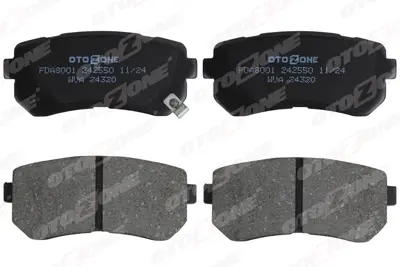OTOZONE  FDA8001 Arka Fren Balata Hyundai Accent Era 1.4l G4ee 06-10 / İ30 1.4l 1.6l 08-> / İx35 1.6l G4fd Gdi 11-> / Kia Ceed 1.4l 1.6l 07-> / Sportage 1.6l G4fd Gdi 09-> / Rio 1.4l 1.6l 05-> (Sürtünme Yüzeyi Düz) GDB3421 583020ZA00 AC847881D 51K09 6922 FDB4235 WBP24949A 583021LA00 JQ101146 5P1344