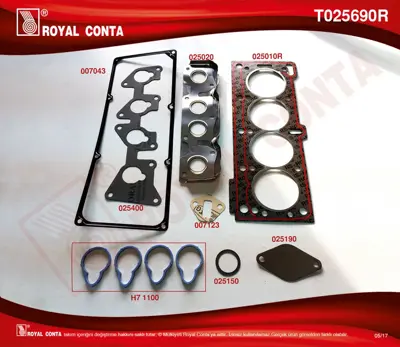 ROYAL CONTA WPI 2843055 Üst.Takim Conta Std. R19-Clio-Mgn-1.6 K7m Enj 8v 3000844601 3000951005 3000951790 3182997901 622223500 804529 821253 826317 826468 826639