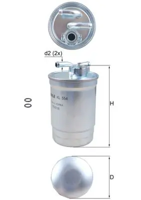 BEHR MAHLE  KL554D Yakit Filtresi Dizel Audi A4-A4 Avant 2.0l-A6- A6 Avant 2.0l 8E0127401 587520 DN1932 P10196 ELG5321 8E0127435A 4804 RN268 8E0127401D FN287