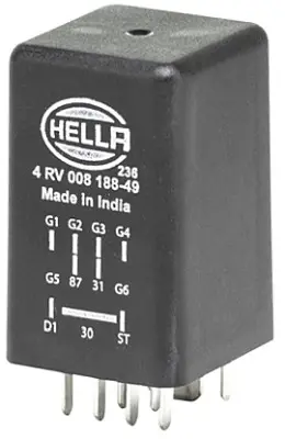 HELLA  4RV008188491 Kontrol Ünitesi Isitma Bujisi 9 Kutuplu 12v Vw 038907281B 038907281B 038907281B