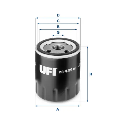 UFI  2343900 Yağ Filtresi Astra L-Corsa F-Combo E-Crossland-106-206-207-208-2008-301-306-307-308-3008-406-407-508 -5008-Partner-Expert-Berlingo-Jumpy-C3-C4-C5-Boxer-Jumper-Ducato-Ds3-4 1.2 Puretech 1.9-2.0-2.2 Hdi 1109AL 1109C2 6479E5 1109K1 95495621 9644885480 110984 2175131 1651086Z00000 MLS000592