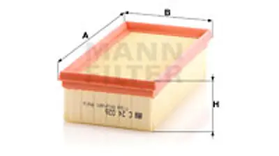 MANN FILTER  C24026 Hava Filtresi Corsa F-Crossland-P208-P301-P308 Ii-P2008-C-Elysee 12> C3 Ii 12> Ds3 12> 1.2 Vti  Ebo-Eb2 1609428180 1651086CB1000 9674725580 1109R1 1109AL 1531410 110986 95495621 95580483 9567205780