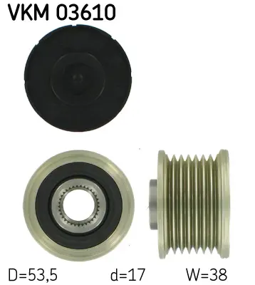 SKF  VKM03610 Alternator Kasnagi Mercedes Vito Om622 W447 14> . Renault R9m M9r H5f Megane Laguna Scenic Master . Nissan Qashqai X-Trail Juke 93168346 23151JG71B OAP7190 95526588 A3TJ3881ZE A252C558FD A628X96471 A003TJ2481ZE 231006729R 231001822R