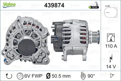 Valeo  439874 Alternatör Vw Group 03L903023J 03L903023S 03L903023JX