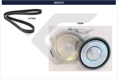 HUTCHINSON  KHV273 Alternatör Gergi Kiti (6pk1070) Corsa F-Crossland-Mokka-P108-P208-P301-P308-P508-P2008-C-Elysee- C3-C4-Ds3-Proace 1.2 B-D-F12xht Puretech 5750WZ 1621267280 3639516 1611278780 575098 5750K8 1683121680 96152082 96533197 5750PP
