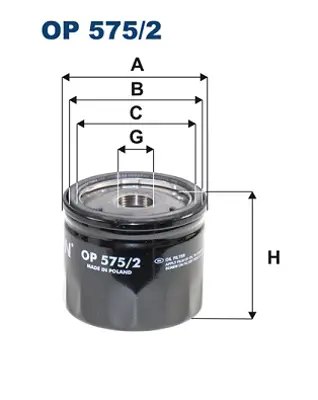 FILTRON  OP575.2 Yağ Filtresi Cr-V Iv-Civic Ix-Civic X-Hr-V Ii 15400RZ0G01 H08125 541200I99 BFO4260 N1314019 FO677 10411 407630 10F4014JPN FO411S