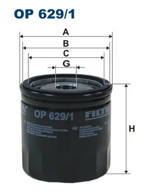FILTRON  OP629.1 Yağ Filtresi Fiesta 1.2-1.4 01=> C-Max 1.6 (03-07) Focus 1.4-1.6 Fusion 1.2-1.4-1.6-Mondeo 1.6 1007705 ADM52111 R530 PH5556 511OS OL458 P3309 W71281 ZP507A OL530