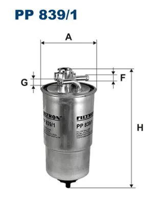 FILTRON  PP839.1 Yakit Filtresi Punto-Leon-Toledo Ii-Octavia-Bora-Golf Iv-Passat-Lt 28-35-Lt 28-46 1.9 Tdi 1J0127399A HDF515 FN85 HDF515K FP5535 KL147D WF8217 VFF341 ALG22568 S4391NR