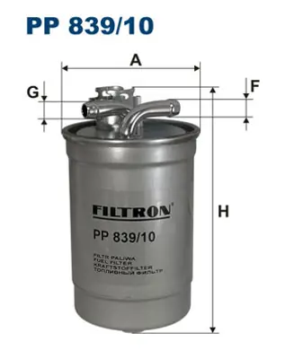 FILTRON  PP839.10 Yakit Filtresi Audi A4 + Cabriolet (8e/8h. B6+b7) 2.0 Tdi 140hp 11/04-09/08 8E0127401 587520 DN1932 P10196 ELG5321 8E0127435A 4804 RN268 8E0127401D 8E0127401A