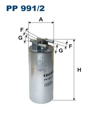 FILTRON  PP991.2 Yakit Filtresi Audi A6 2.7 Tdi-3.0 Tdi (05-11) 4F0127401H 4983 FP6095 V101605 P11466 1143230002 FCS821 KL659 WF8445 ALG2111