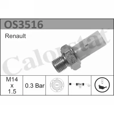 CALORSTAT by Vernet  OS3516 Yağ Müşürü Megane-Clio-Kangoo-R19-21-9 Ym (K9k-E7j-K7m-F9q) 7700771825 9110231 8200671284 3343427 8200671285 4418262 M882369 31216548 7701039667 2524000Q0C