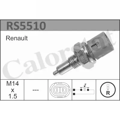CALORSTAT by Vernet  RS5510 Geri Vites Müşürü 2 Fişli Megane 2-3-4-Clio 1-2-3-4-Symbol-Thali-Kangoo 1-2-3-Laguna 1-2-R9-R19-R21- Logan-Duster 10-Movano B-Master 3-Trafic 2 6001543163 75E1161JPN 7700422630 8200588633 8200771775 7700778780 LVRL234 M474114 700422630 3200500QAA