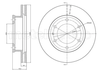 CIFAM  8001214 On Fren Disk Aynasi Mazda B2500 2.5 D Bt50 4×4 05-11 Ford Ranger 05>11 (289×6) TXD0022 1490412 313271 6M341027AA DF1307 1815203271 D6170610 LVBD1616 BG4297 6170610