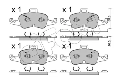 CIFAM  82211271 Fren Balatasi Ttiii(Fv3-Fvp)-2.0ttsquattro-Ttscoupequattro-Ttiiiroadster(Fv9-Fvr)-2.0ttsquattro-2.0t 8S0698151A GDB2120 BBP2589 511243 165300 175271 LVXL1870 8S0698151B PA0960AF 8S0698151