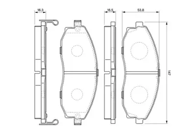 Bosch 0986424670 (0986tb2345) Ön Balata Starex 2.4i-2.5d 97> 2.4i-2.5tci-2.5crdi 98>h1 2.4mpi 4wd-2.5d-Td-2.5tci-2.5c (0986495065) 581014AA00 3060 FDB1498 13046057922 ADB3481 986424670 598908 581014AA81 2353601 581014AA61
