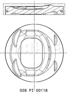BEHR MAHLE  028PI00118002 Motor Piston+segman Golf 5/6-Jetta Iii-Passat-A1-A3-Altea-Leon-Toledo-Octavia 1.4 Tfsi (77.01)(0.50) 03C107065AP