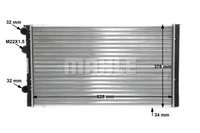BEHR MAHLE  CR401000S Radyatör Passat-Golf Iii 2.8 Vr6-Polo-Lupo 1.4 16v-1.7sdi-Ibiza Ii-Cordoba-Arosa-(Ac +mek)628x378x34) 6KO121253AS VW2027 60582027 1HM121253D 1H0121253BE 65255A 1103094 40030N 54664 2110205