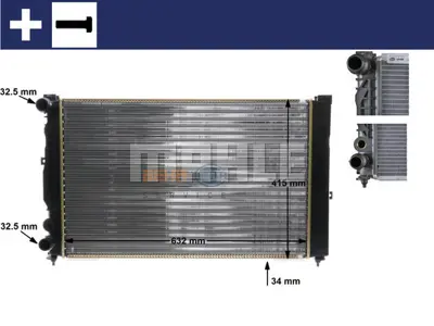 BEHR MAHLE  CR647000S Radyatör Passat-A4-A6-Superb 1.6-1.8-2.4-1.9tdi-2.6-2.3 Vr5-2.0-2.8 (Ac+klimasiz+mek )(630x397x36) 8D0121251E 2110225 350213811000 AI2108 731537 AI2105 AIA2105 DRM02020 KAI108 60491A