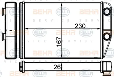 PSA  6448.R0 Kalorifer Radyatörü Peugeot Boxer Iii Citroen Jumper Fiat Ducato Iii 06> (230x163x26) 6448R0 FT6410 107089 77364073 54309 93961 8FH351331764 17006410 60039N 6043117