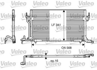 ORIS  CPE881016 Klima Brazing Condenser A/M()306 1.4i / 1.6i 1993+ / Partner 1.6i 1996+ 94200 721B21 7004110 6455Q9 8FC351036161 10943 96269251 35806 500144 6455R0 35260