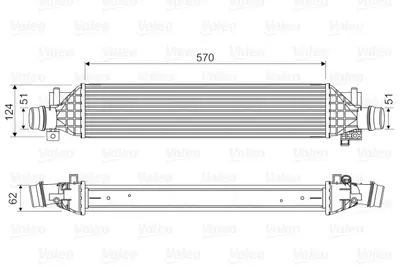 ORIS  IOP502062 Intercooler Brazing Intercooler A/M(570x124x62)mokka 1.4i 2013+ 96375 1302263 7073026 OLA4650 96375 95026333 OL4650 107102 818629 157051N 37004650