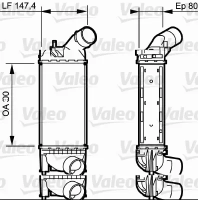 ORIS  IPE506076 Intercooler Brazing Intercooler A/M(303x150x76)407 1.6 Hdi 04+/ C5 1.6 Hdi 08+ 96599 0384.K8