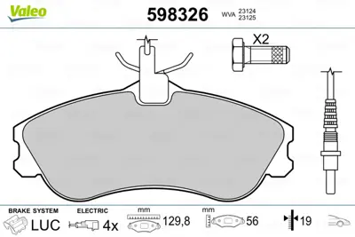 BRUCKE  GDB1260 Ön Balata Partner-Berlingo 07/96=> Xsara 04/97=> P306 (05/93-05/01) (Fişli) 1611335080 181136 D00013310 63404 425485 571919X 62916237 FD6696A 7441 SP313