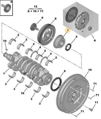 PSA  9836631480 Krank Dişlisi Focus 14>2008 I-Ii-208 I-Ii-3008 I-Ii-301-308 Ii-5008 508 Expert Iv- Partner-Rifter  Berlingo-C3 Ii-Ii-Picasso-C4 Ii-Cacts-Picasso-C5 Aircross-C-Elysee-Ds3-Ds4-Ds5-Jumpy 1.5 Dv5 FM5Q6306AB 9836631480 1872480