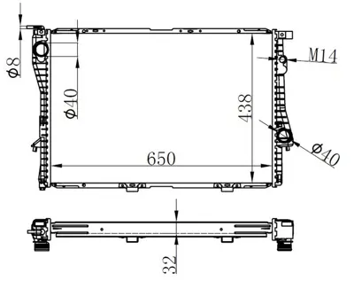 ORIS  BBM120032 Radyator Brazing Mt(650x438x32)e39 525 Td 95+ 60603a 18755 5500697S 2246012 CR242000P 8MK376710301 8MK376711111 9931201 104050 17112246011 CR242000S