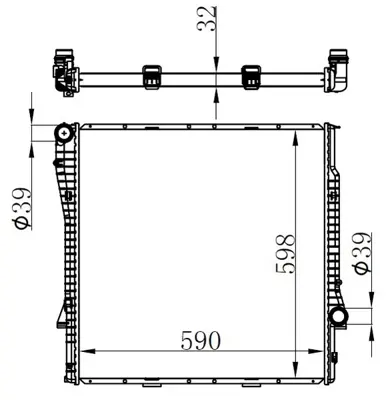 ORIS  BBM122032 Radyator Brazing Mt(590x598x32)e53 X5 3.0d 00+ 60789a KBW401 6002275 1439104 17809011 376718761 KBW275 60789 8MK376718754 V20601519 D7B007TT