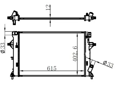 ORIS  BHY199012 Radyatör Brazing  Elantra 1.6 15>i30 1.4mpi-1.6mpi 16>(615x403x12) 25310F2000 25310F2150 25310F2100 25310F2050 550035 606552 HY2595 LRC08131 NS606552 112156