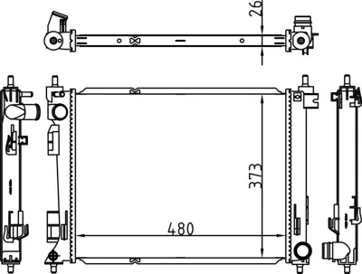 ORIS  BKI903026 Radyatör Brazing Rio Iv 1.4 Crdi 2016>(480x373x26) Mt 25310H8400 60C0364JPN 606734 560143N 112149 KA2344 83012738 PL823681 550128U5