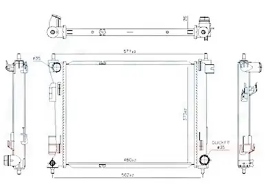 ORIS  BKI904026 Radyatör Brazing Rio Iv 1.4 Crdi 2016>(480x373x26) Mt 25310H8300 560144N 550039 PL823679 606731 112150 82012739 KA2343 550127U6