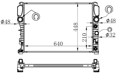 ORIS  BME049026 Radyator Brazing At(640x448x26)e-Class W211 02+ 62792a D7M031TT 2115000102 313568 118156 2115001302 MS2341 60302341 734805 8MK376718011 53423