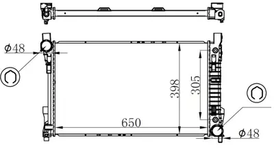 ORIS  BME050026 Radyator Brazing At(650x398x26)c- Class W203 C220 Cdi 00- 62786a 2035001003 30002339 62786A 118121 MSA2339 120003N 2035003403 2035004203 2035002503 CR1478000S