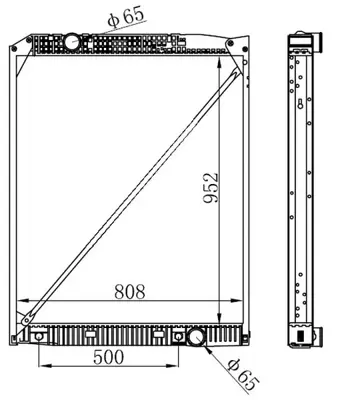ORIS  BME069Y48 Radyator Truck Brazing At(952x808x48)actros 18 Tons 96+ 62649a 9425001103 CR670000P 8MK376775281 31002150X 31002150 132100N A9425003203 9425003203 300813 400814