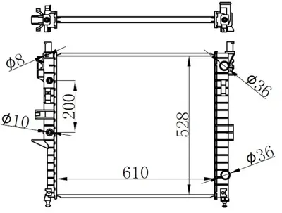 ORIS  BME075032 Radyator Brazing At(610x528x32)ml-Class W163 Ml 270 Cdi 98- 1635000103 8MK376718601 BSG60520034 A1635000103 62787 KMS331 55335 6090562 376718601 MS2331