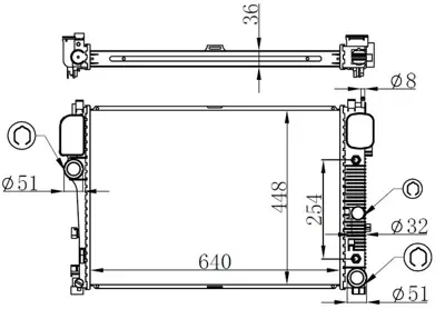 ORIS  BME103036 Radyator Brazing Mt(641x448x36) 3000852001 3000951303 3000951503 619300400 619303300 620310200 821242 821458 826521