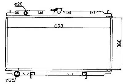 ORIS  BNI904026 Radyator Brazing Mt(360x698x26)primera 99+ P. Kasa 21410 9F600