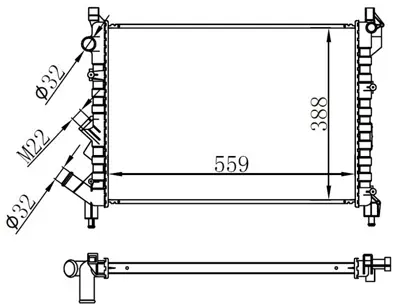 ORIS  BRN001026 Radyator Brazing Mt(559x388x26)laguna 1.6i 94+ 6049302164 350213254000 5502727S 7701038237 1093070 RT2164 100890 2060166 D7R001TT RT2164A